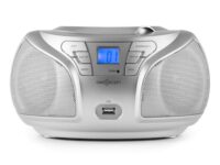 Groovie SL WH Boombox Bluetooth Lecteur CD/UKW/AUX/MP3 Silver