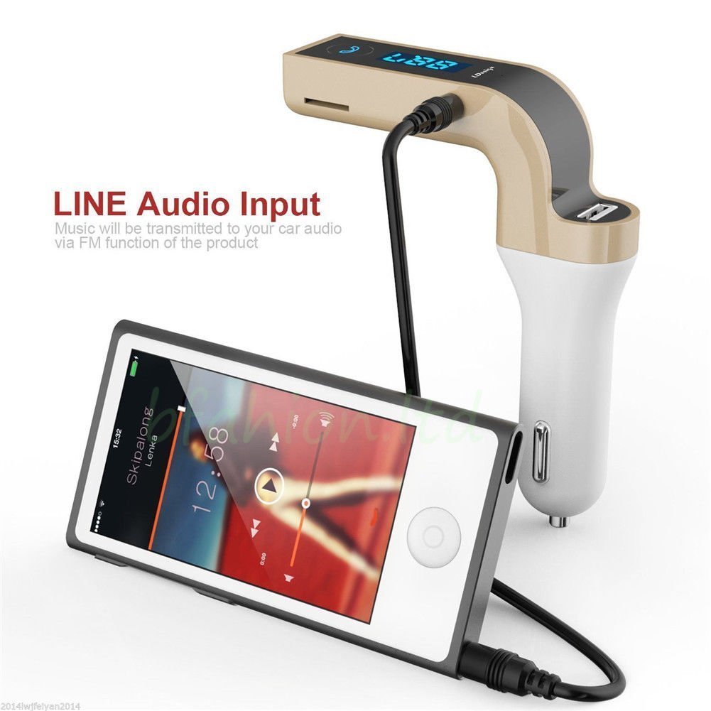Allume Cigare CARG7 Transmetteur FM Bluetooth Lecteur de Musique MP3/SD/USB