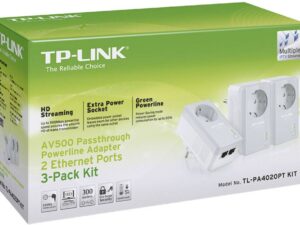 TP-LINK TL-PA4020PT 3× Adaptateurs Prises 2 Ports Ethernet