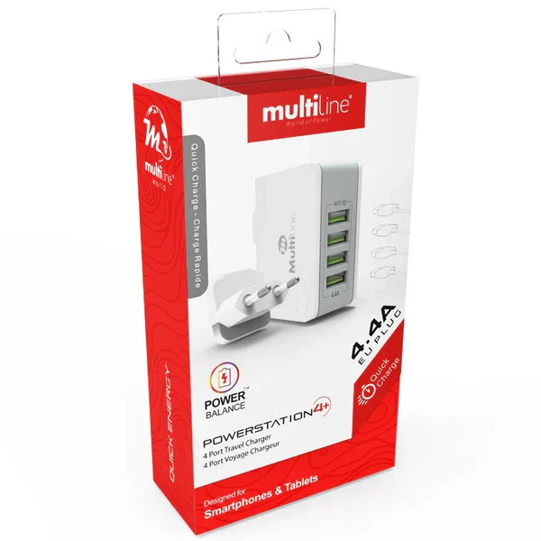 image Chargeur Multiline Powerstation 4.4A - 4-port USB - MW4403